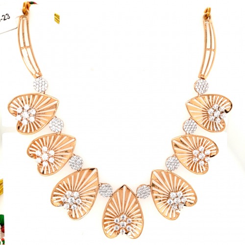 RoseGold Heart Necklace Set